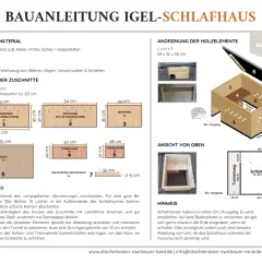 Bauanleitung für ein Igelhaus: Holz zuschneiden, bohren, schleifen und montieren. So bauen Sie ein sicheres Zuhause für Igel.